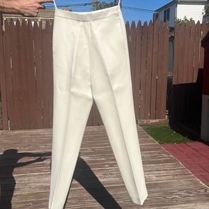 Celine High waisted off white wool pants
